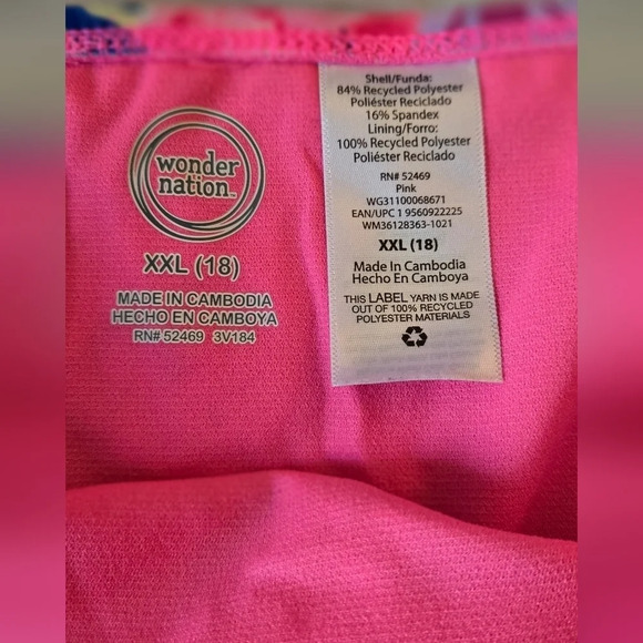 💚💥3/$15💥- Wonder Nation Neon Tye Dye Mermaid Two Piece Bikini Bathing Suit - Picture 5 of 5